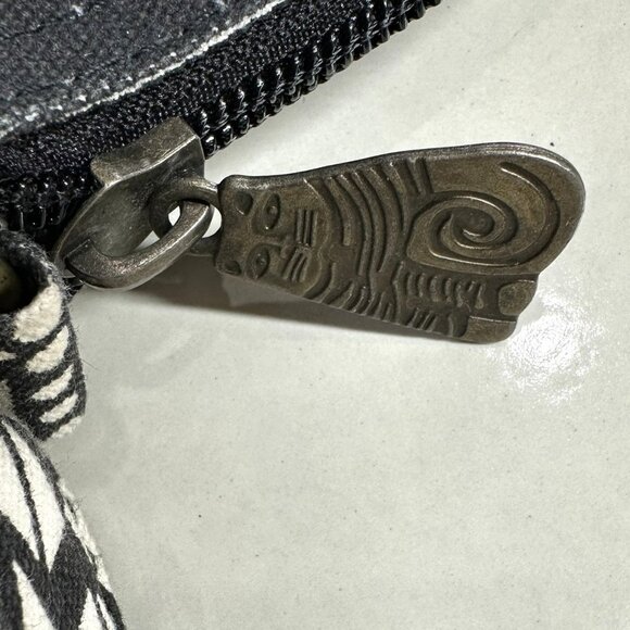 Laurel Burch Beaded Canvas Cat Print Crossbody Bag Black/Multicolor - Picture 5 of 6